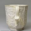 Staffordshire white saltglaze stoneware coffee cup, circa 1760