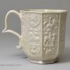 Staffordshire white saltglaze stoneware coffee cup, circa 1760