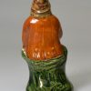 Small prattware pottery figure, circa 1800