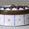 Bilston enamel patch box 'Britannia attended with Peace & Plenty', circa 1790