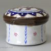 Bilston enamel patch box 'Britannia attended with Peace & Plenty', circa 1790