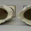 Pair of pearlware pottery shell edge pouch vases, circa 1800