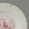 Pearlware pottery child's plate, circa1840