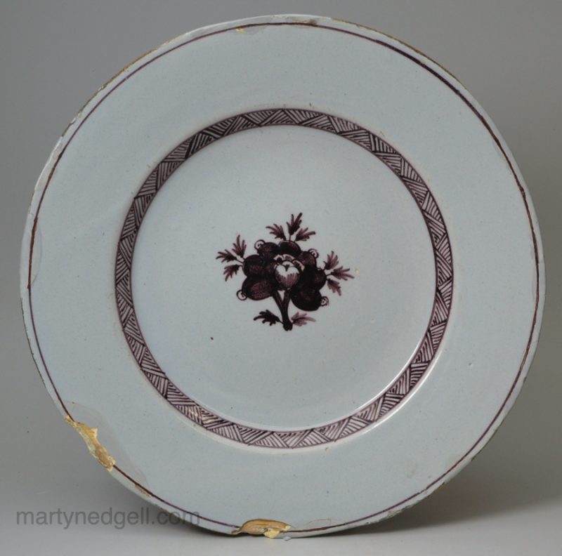 Dutch Delft plate, circa 1750