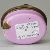 Bilston enamel patch box 'A TRIFLE from LEICESTER INFIRMARY, circa 1771