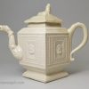 Staffordshire saltglaze stoneware pottery teapot, circa 1750