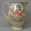 Creamware pottery jug Joseph & Ann Baker 1789, Cobblers, possibly Yorkshire pottery