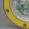 Pearlware pottery child's plate 'THE SEASONS, JUNE', circa 1830