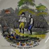 Pearlware pottery child's plate 'LARK AND YOUNG ONES', circa 1840