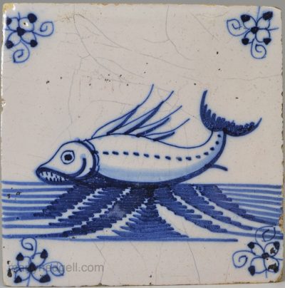 Dutch Delft tile, circa 1700