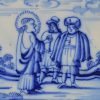 Dutch Delft biblical tile, Who's Image is this, Caesar, circa 1750