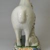 Yorkshire type prattware pottery large sheep, lambs and an attendant, circa 1820