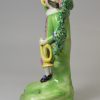 Staffordshire pearlware pottery figure of a bugler, circa 1820, John Walton Pottery