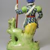 Staffordshire pearlware pottery figure of a Scotsman, circa 1820