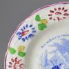 pearlware pottery child's plate 'Benevolence is commendable in all persons', circa 1830