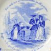 pearlware pottery child's plate 'Benevolence is commendable in all persons', circa 1830