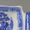 Pearlware pickle dish decorated with Willow pattern transfer print in blue, circa 1820