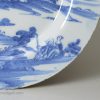 Liverpool delft plate, circa 1750 painted with figures in a rural landscape