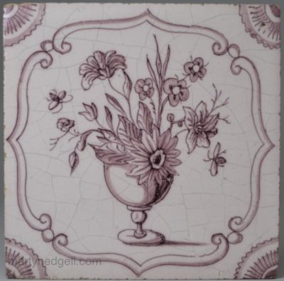 Liverpool delft tile, circa 1760