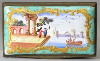 South Staffordshire enamel snuff box, circa 1770