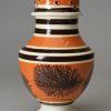 Mochaware pottery pepper pot, circa 1820