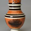 Mochaware pottery pepper pot, circa 1820