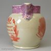 Pearlware pottery jug commemorating the great radical Henry Hunt, circa 1819