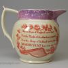 Pearlware pottery jug commemorating the great radical Henry Hunt, circa 1819