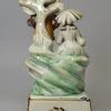 Staffordshire pearlware pottery figure of musicians decorated with colours under the glaze, circa 1790