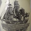 Creamware pottery serving jug 'THE SHIPWRIGHTS ARMS', circa 1790, probably Liverpool Pottery