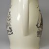 Creamware pottery serving jug 'THE SHIPWRIGHTS ARMS', circa 1790, probably Liverpool Pottery