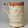 Pearlware pottery tavern quart tankard, circa 1880