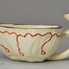 Creamware pottery butter boat, circa 1780