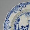 Pearlware pottery plate decorated with blue under the glaze, circa 1800