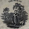 Pearlware pottery child's plate 'THE MILK GIRL', circa 1830