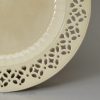 Creamware pottery pierced plate, circa 1780