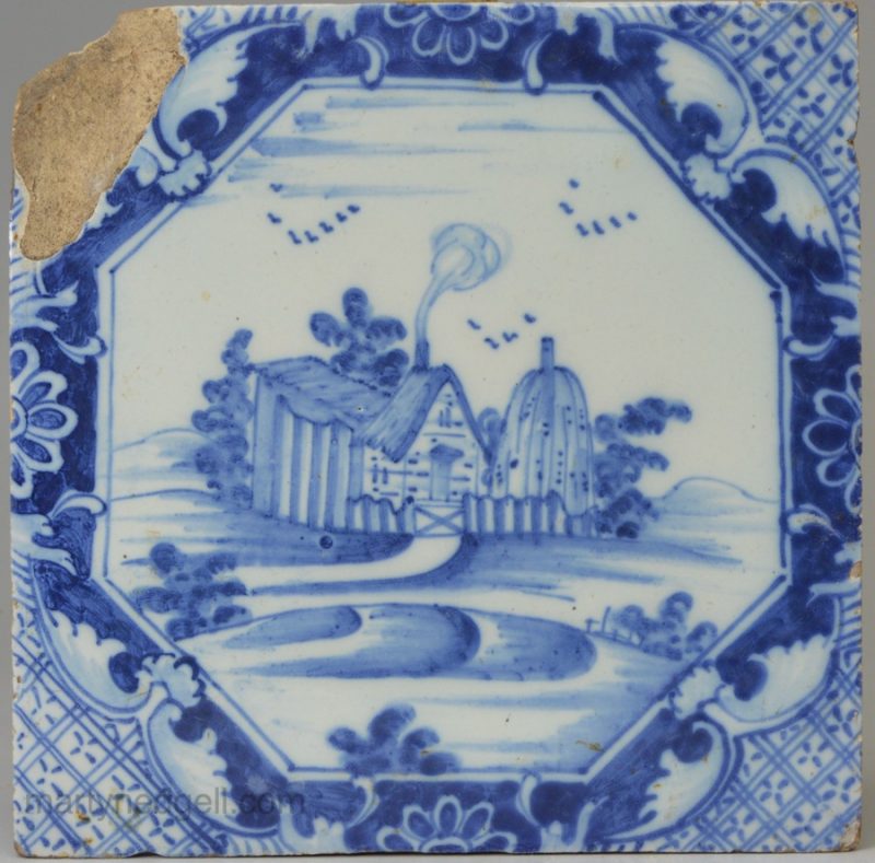 Liverpool delft tile, circa 1760