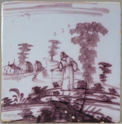 Bristol delft tile, circa 1750