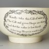 Creamware pottery ship bowl, circa 1780, probably Liverpool Pottery