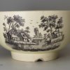 Creamware pottery ship bowl, circa 1780, probably Liverpool Pottery