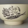 Creamware pottery ship bowl, circa 1780, probably Liverpool Pottery