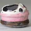 Bilston enamel spaniel patch box, circa 1780