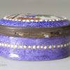 Bilston enamel patch box, circa 1780