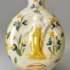 Prattware pottery scent bottle, circa 1800