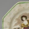 Pearlware pottery child's plate 'THE ORPHAN', circa 1840