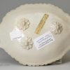 Staffordshire white saltglaze stoneware moulded dish, circa 1760