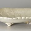 Staffordshire white saltglaze stoneware moulded dish, circa 1760