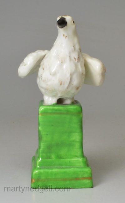 Staffordshire porcelain dove, circa 1830, probably Dudson Pottery