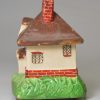 Pearlware pottery cottage pastille burner, circa 1820