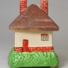 Pearlware pottery cottage pastille burner, circa 1820